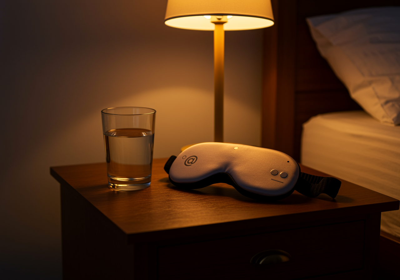 หน้ากากปิดตาอัจฉริยะ: นอนหลับสบายยิ่งขึ้นด้วยเสียงและการสั่นสะเทือน